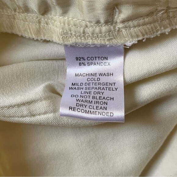 SALE! Evelyn & Arthur Off-White Cotton-Blend Cropped Pants - Size 14 - Picture 4 of 9